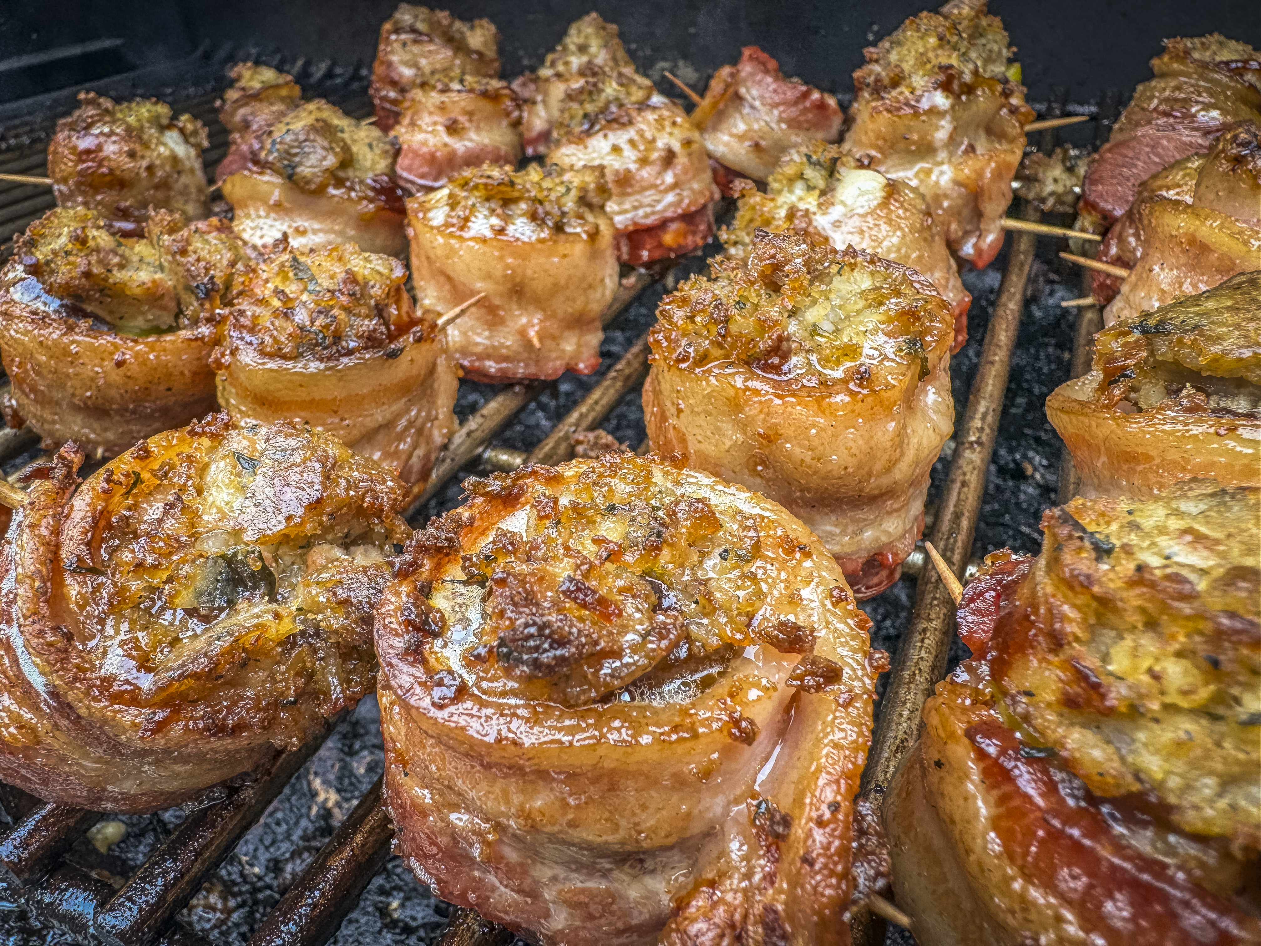 Grilled Venison Sausage and Boudin Shots
