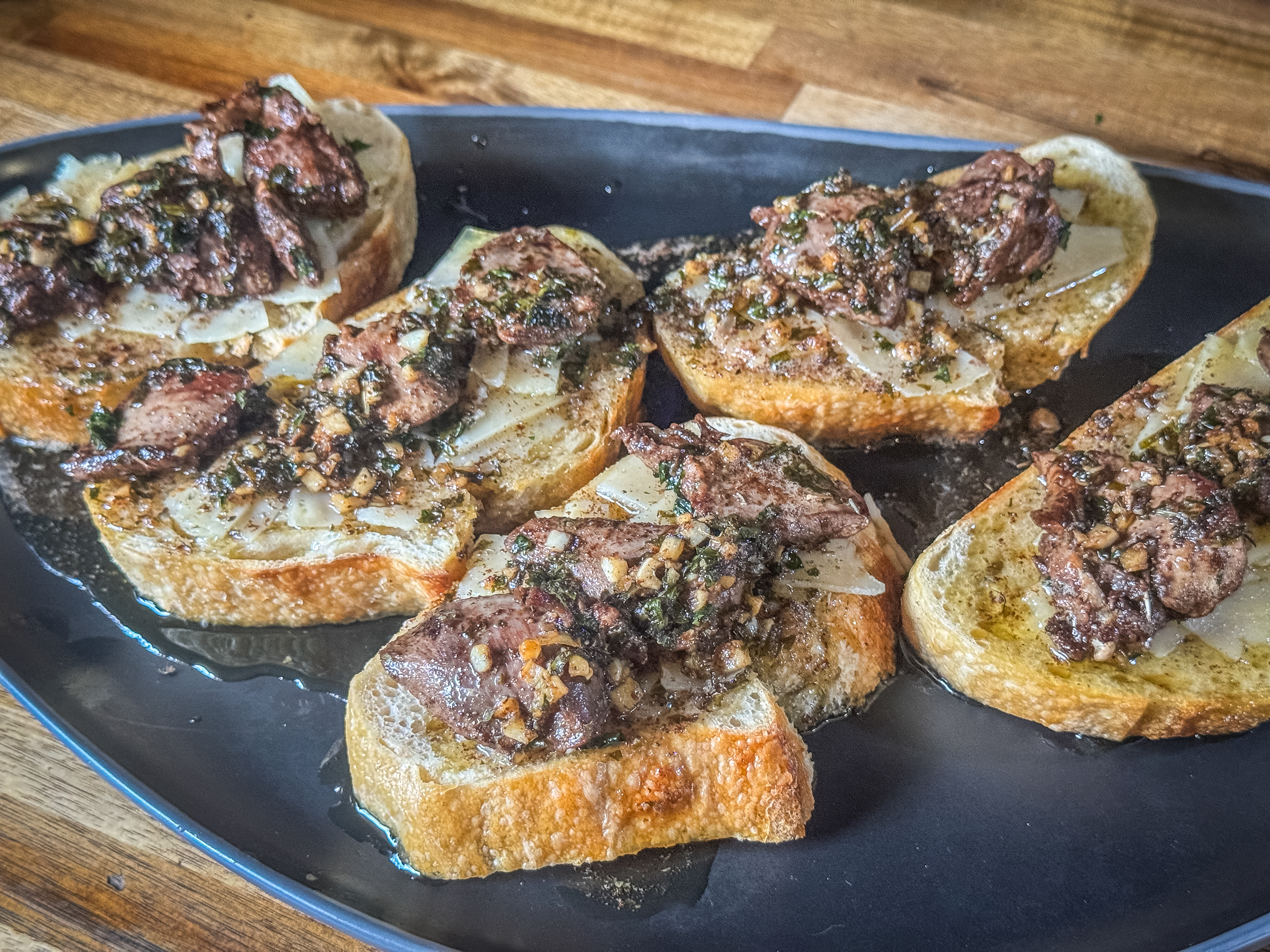 Brown Butter Garlic Dove Toast Appetizers
