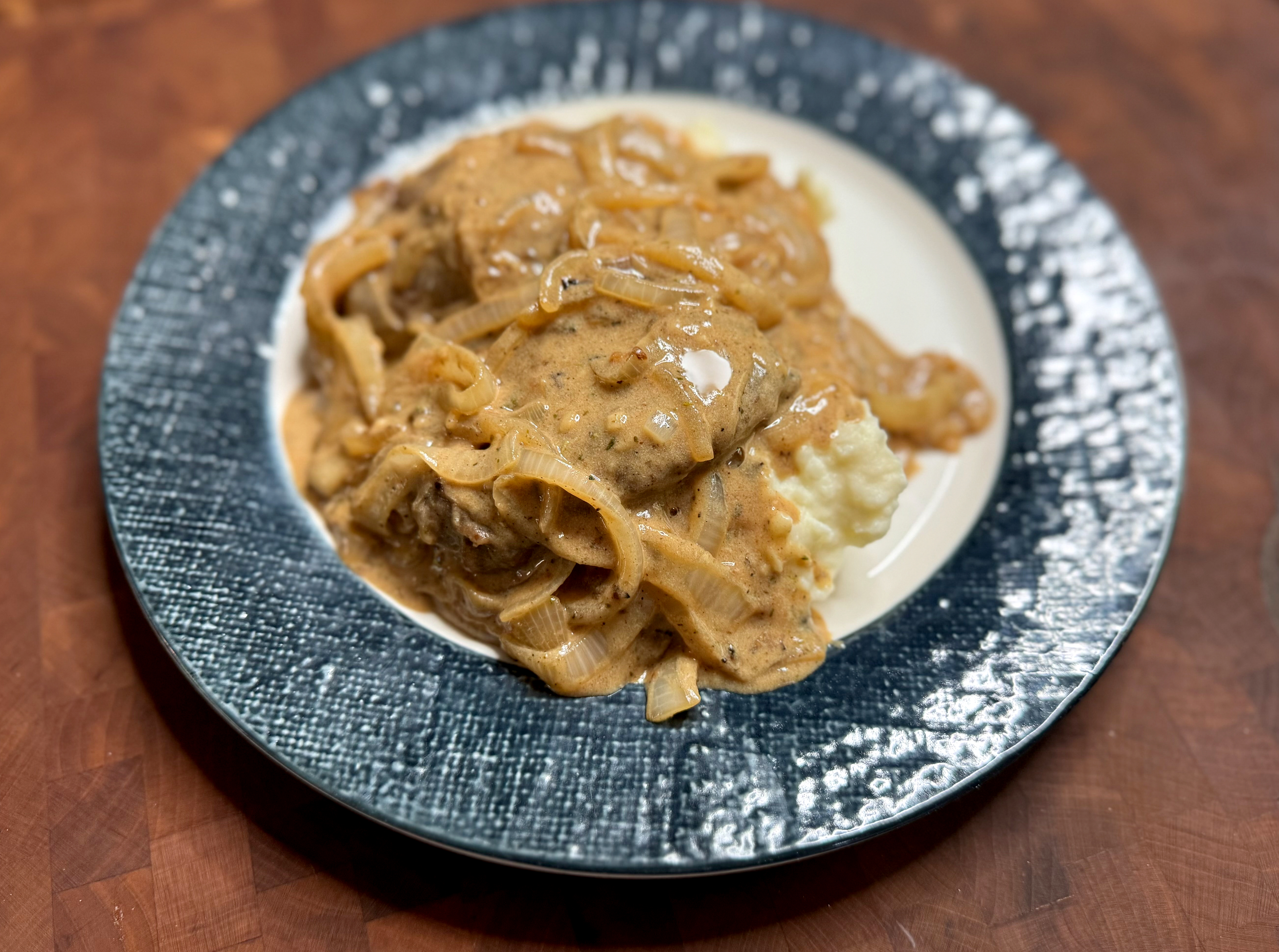 Smothered Fried Duck Breast and Onion Gravy