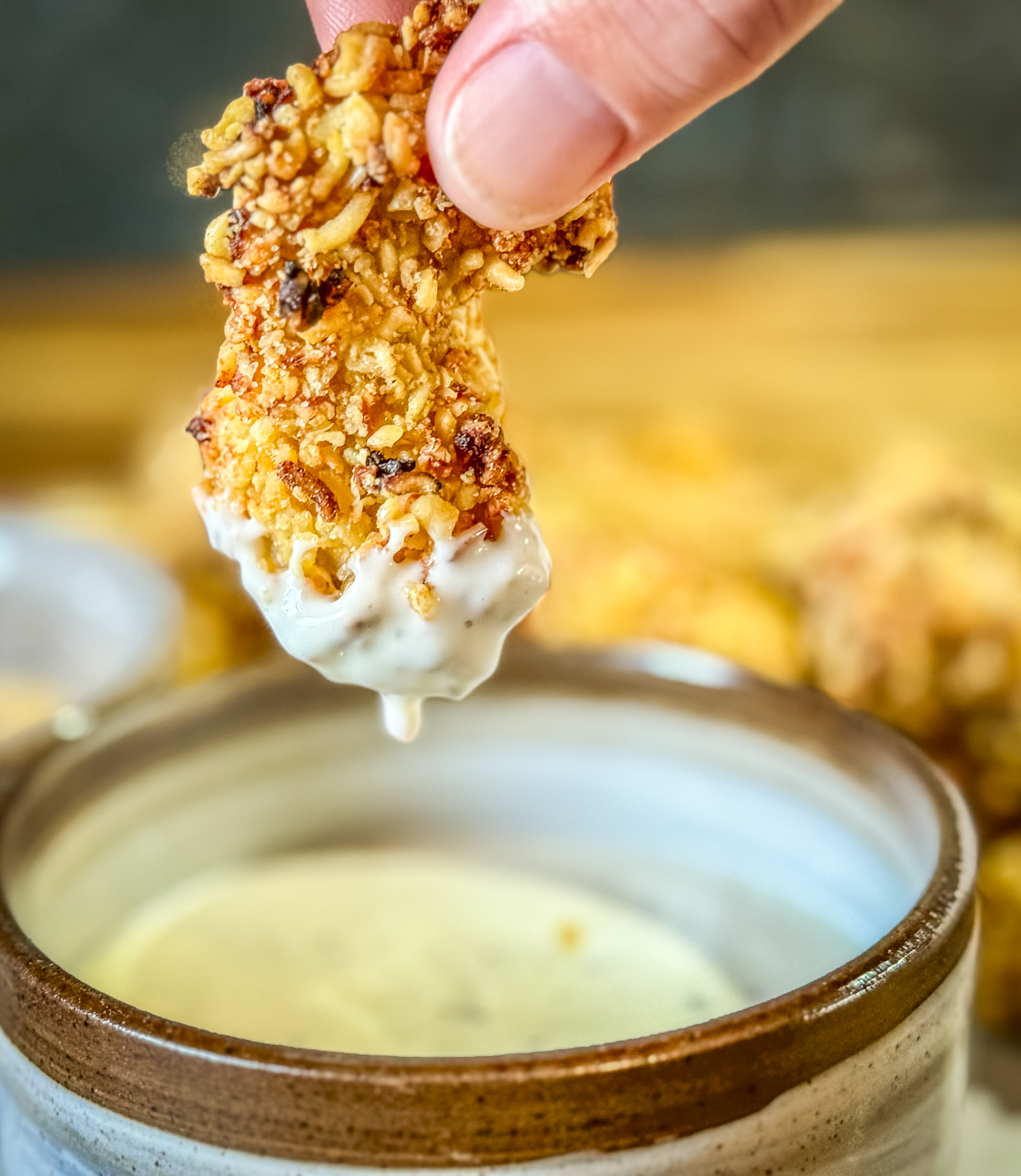 Extra-Crispy Ramen-Crusted Air Fryer Turkey Nuggets