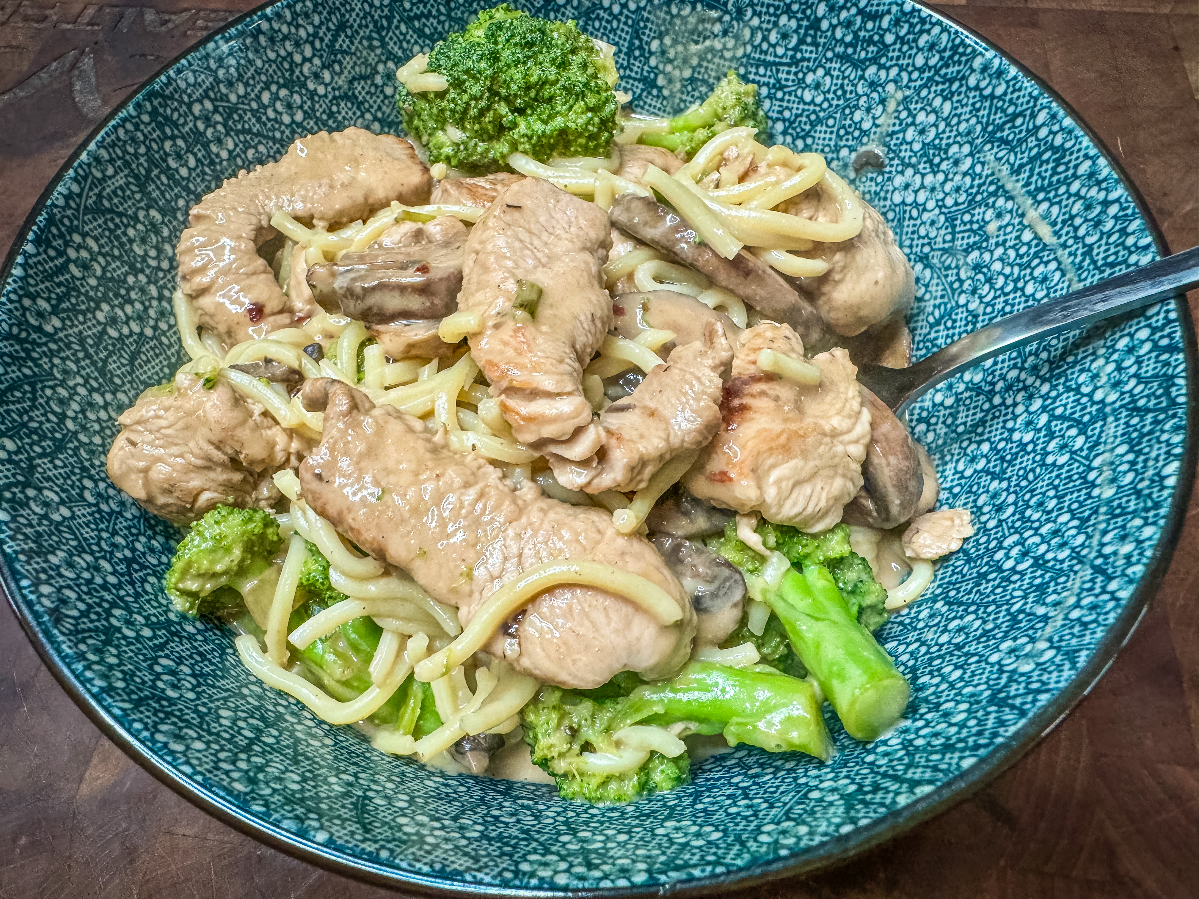 Wild Turkey Breast and Noodles with Peanut Sauce