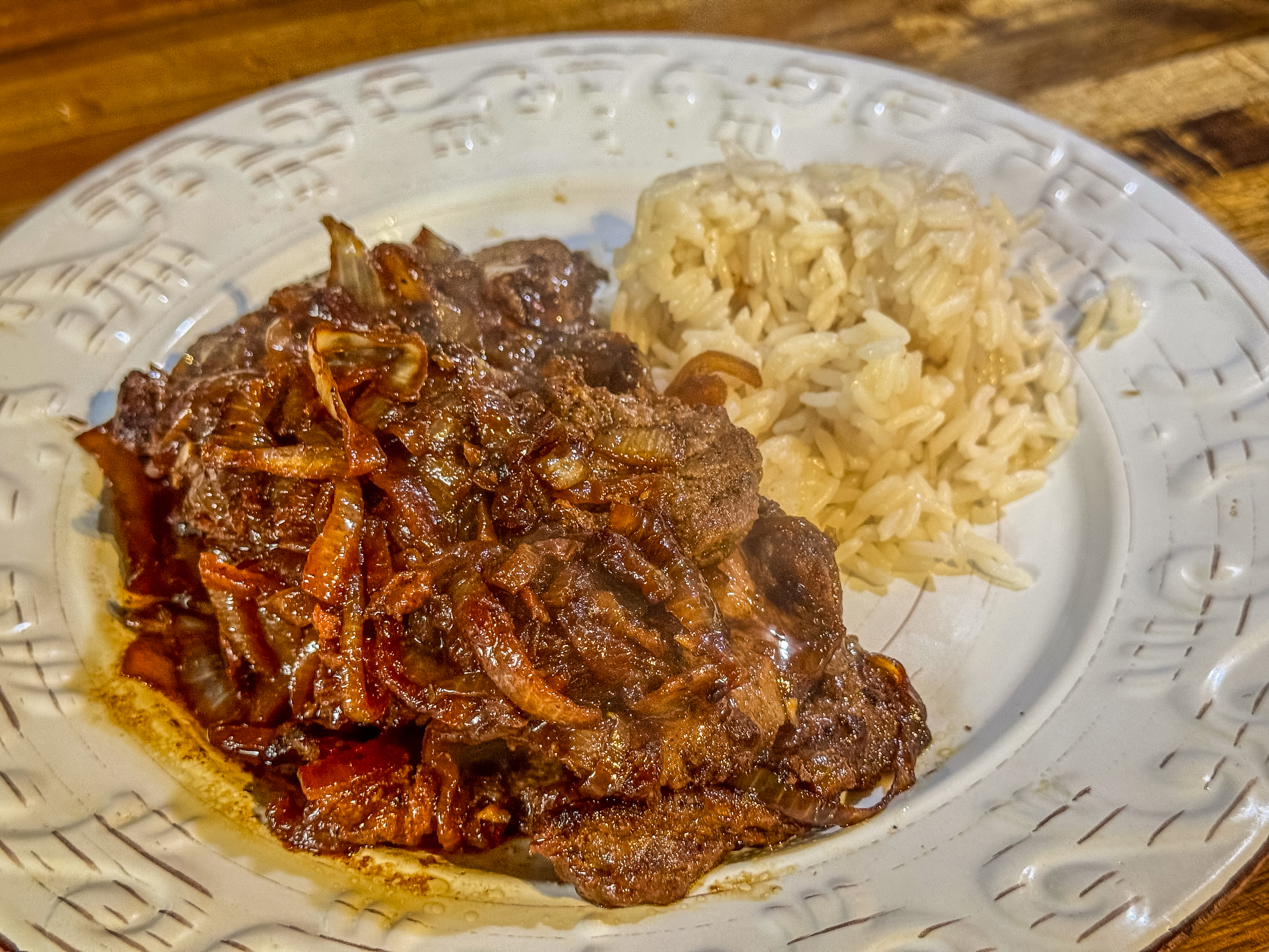 Venison Bistec Encebollado