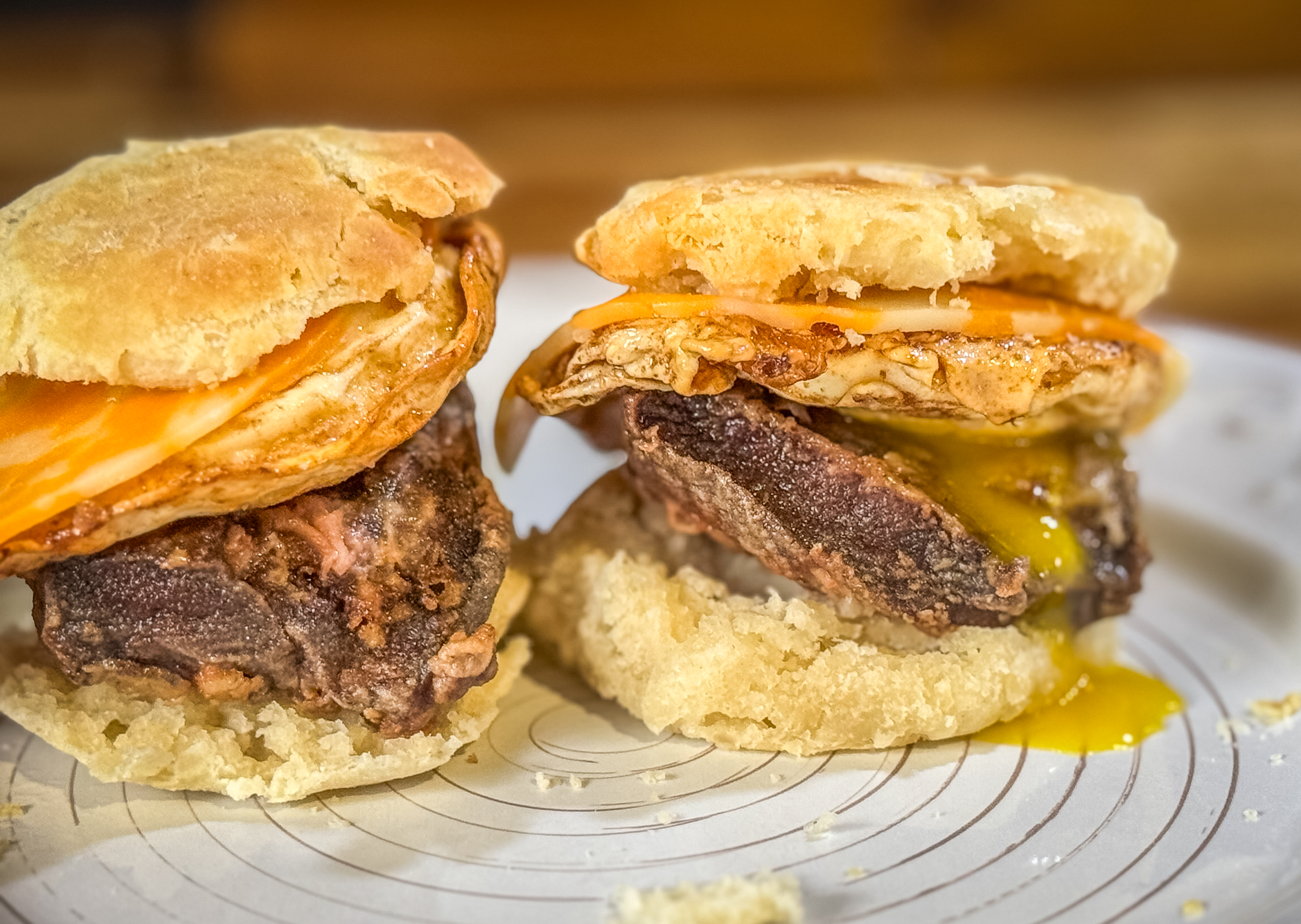 Crispy Fried Deer Heart Breakfast Biscuits